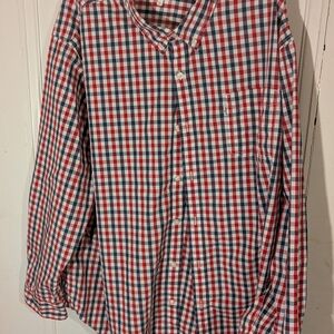 Levi's Red and Blue Casual Button Down Shirt